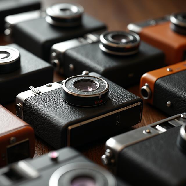 Vintage film cameras for retro photography